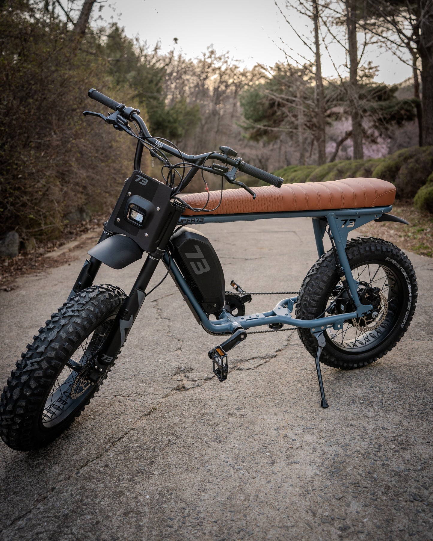 Brown Caterpillar SUPER73 Adventure Series seat