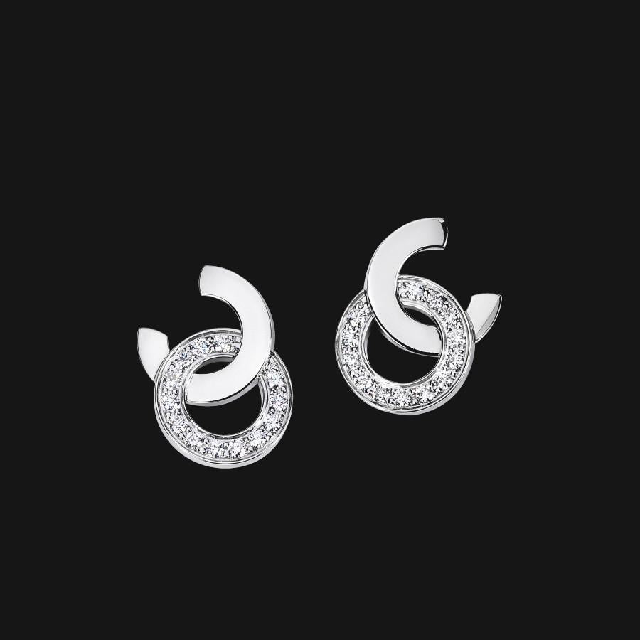 Boucles d'oreilles entrelacées en 14k