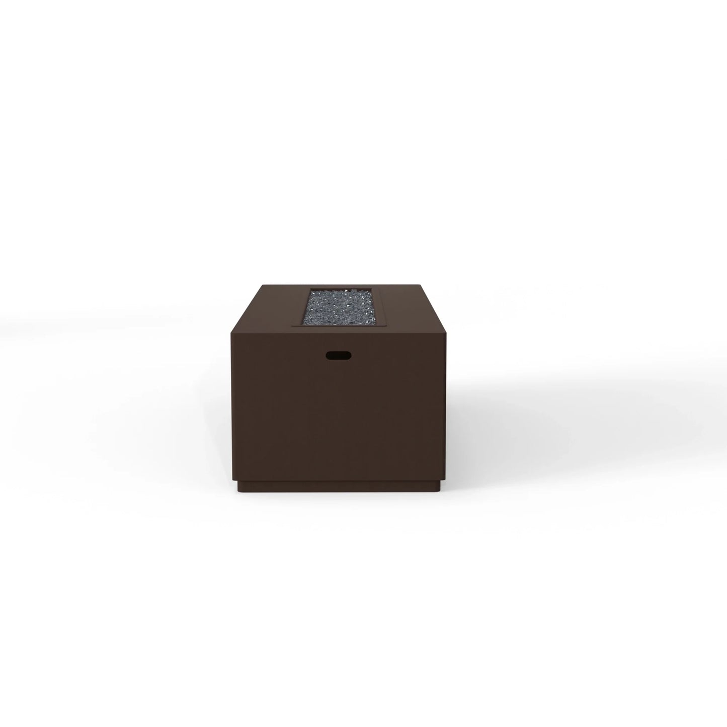 OW Lee 25" x 65" Rectangular Occasional Height Forma Aluminum Fire Pit
