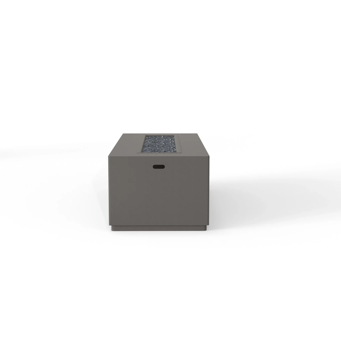 OW Lee 25" x 65" Rectangular Occasional Height Forma Aluminum Fire Pit