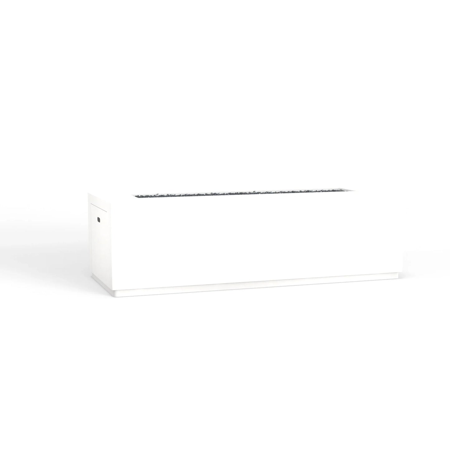OW Lee 25" x 65" Rectangular Occasional Height Forma Aluminum Fire Pit