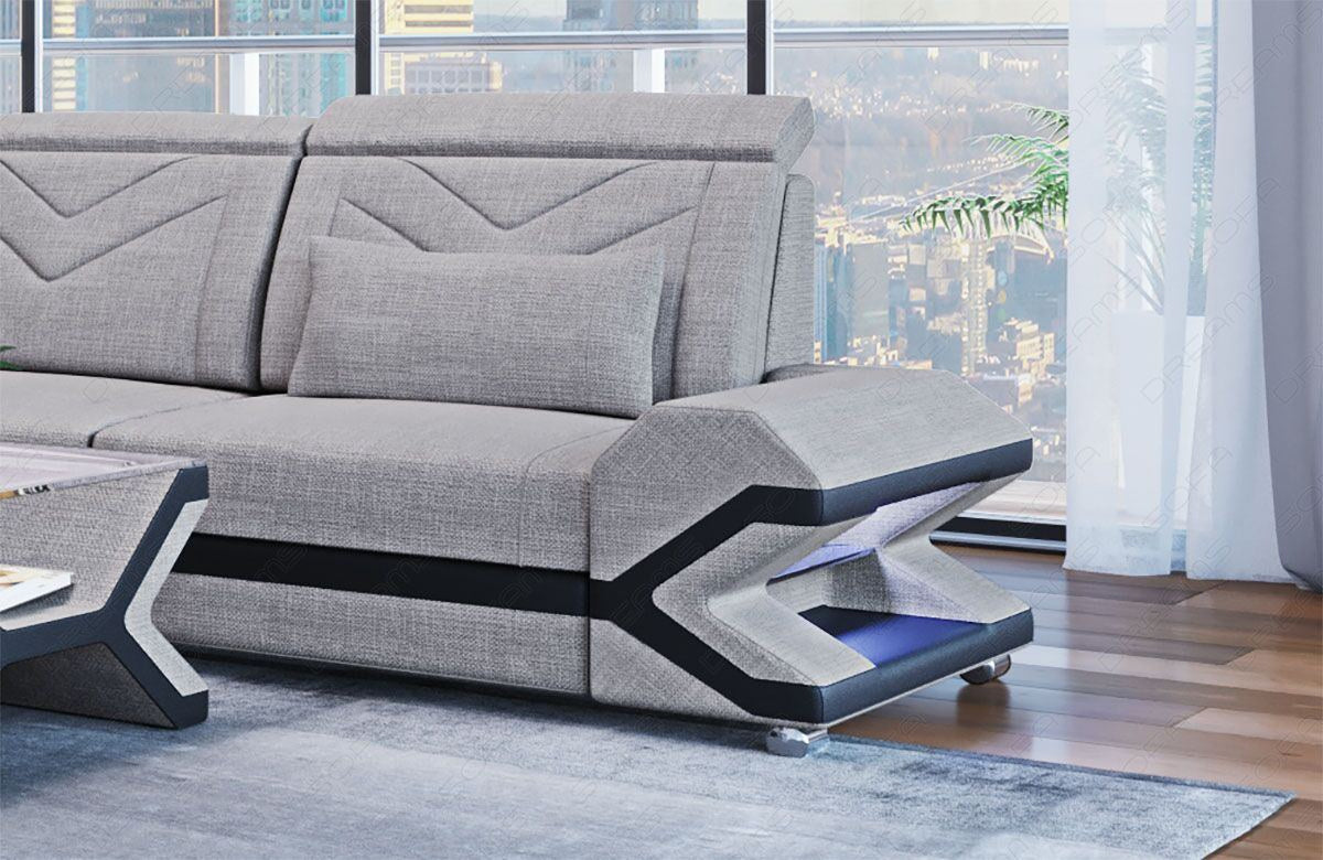 FABRIC DESIGN SOFA SAN FRANCISCO XL WITH LED