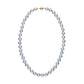 9.0-9.5 mm Silver-Blue Akoya Baroque Pearl Necklace