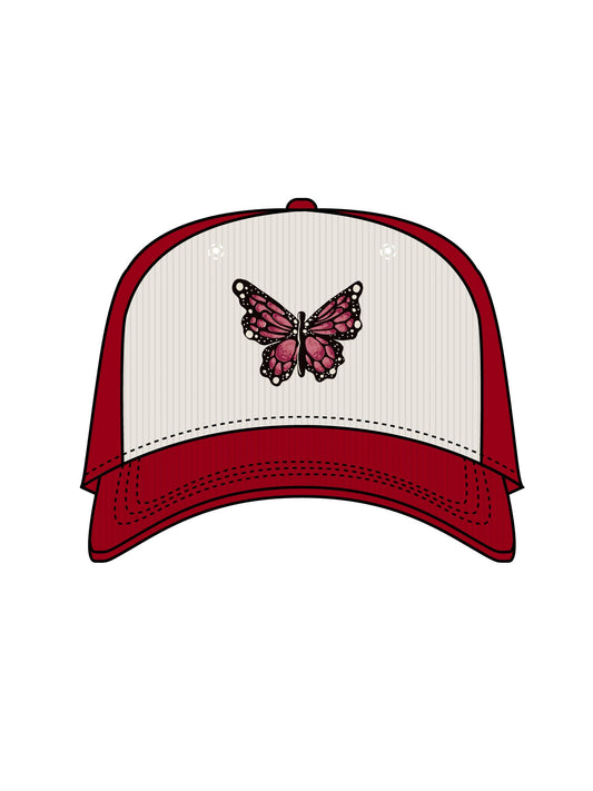 Corduroy Butterfly Hat
