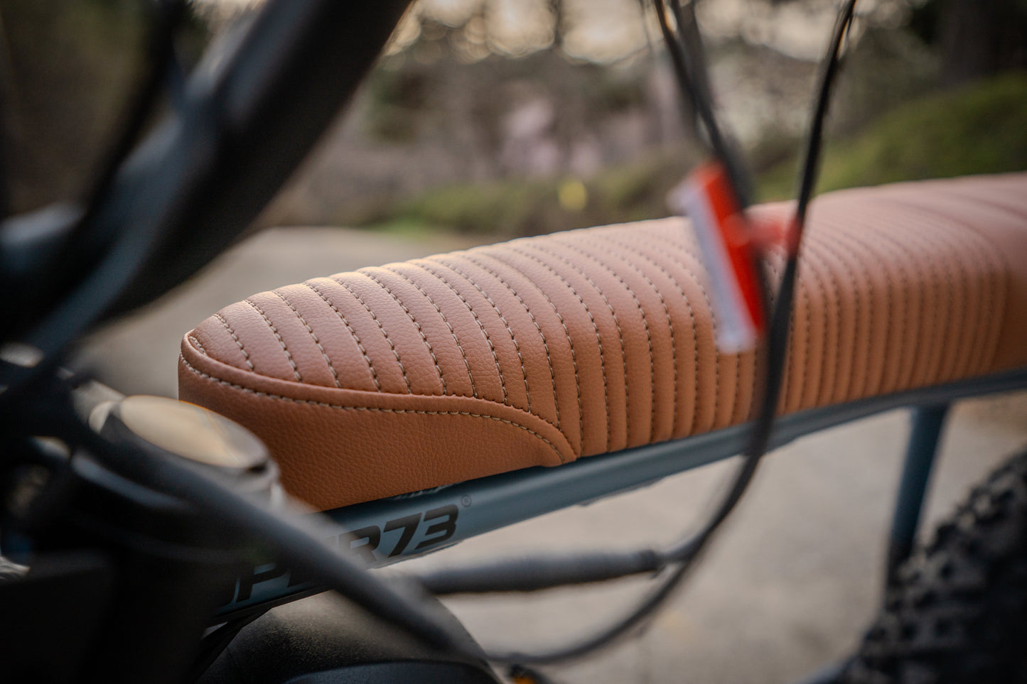 Brown Caterpillar SUPER73 Adventure Series seat