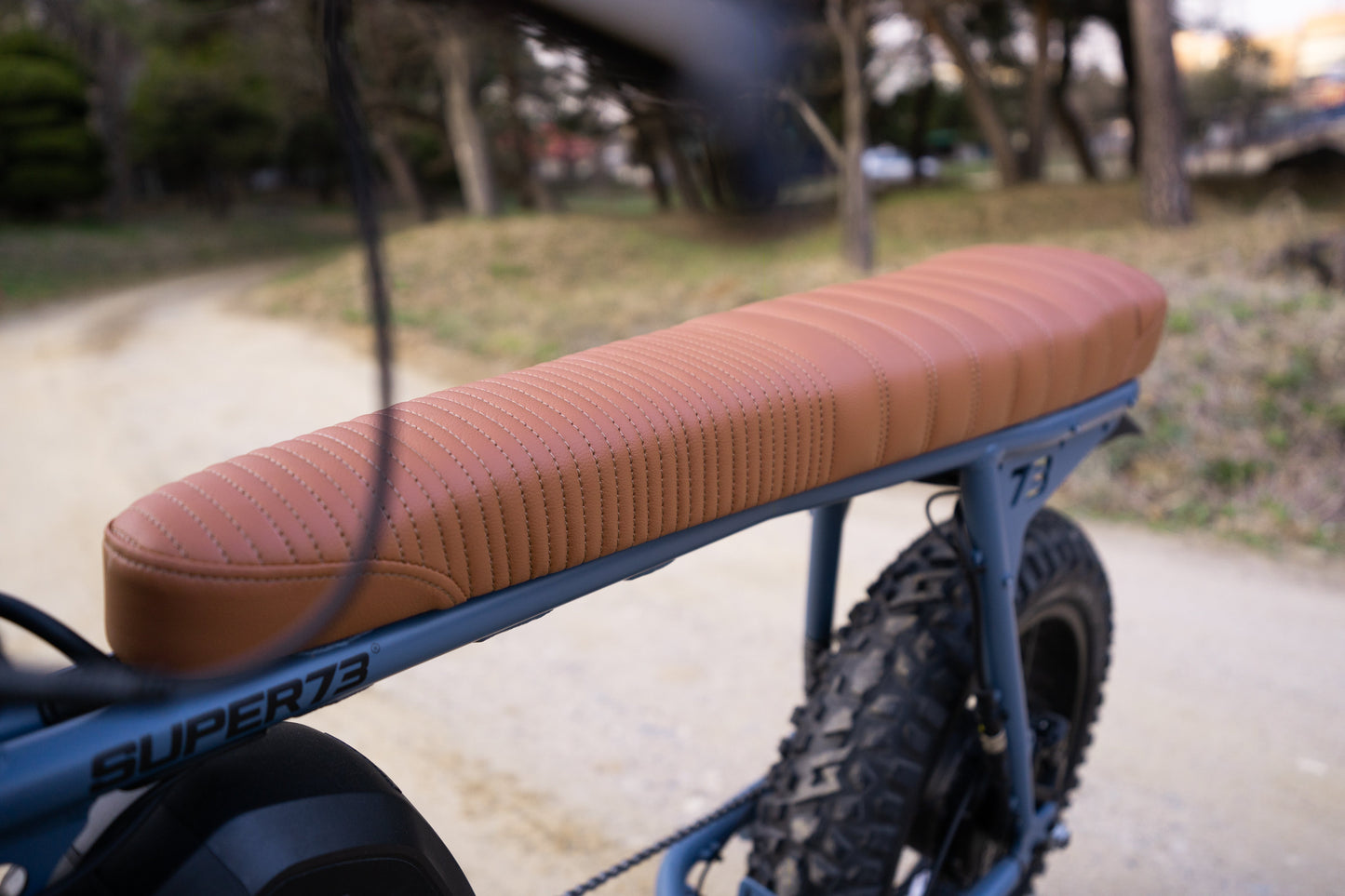 Brown Caterpillar SUPER73 Adventure Series seat
