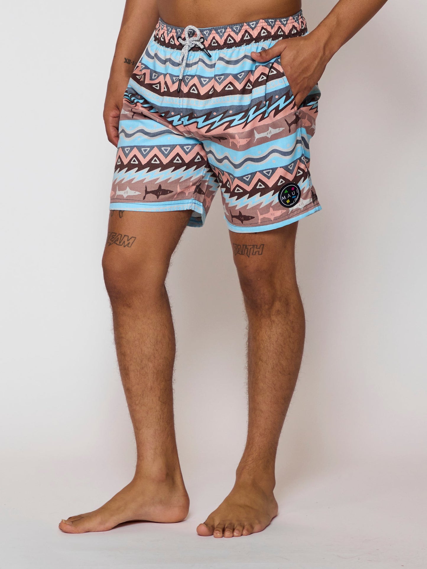 Stoker Pool Shorts in Tan