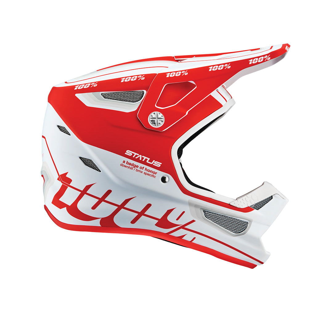 100% STATUS Youth Helmet - Topenga Red/White