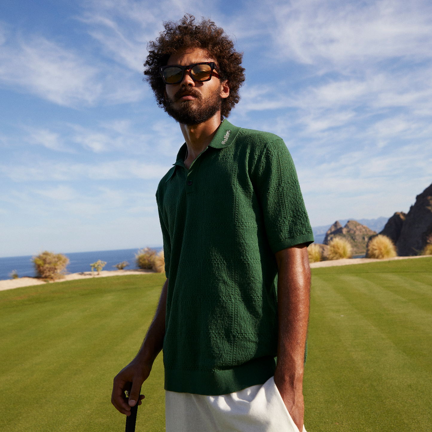 Resort Crochet Polo