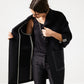 Neoprene Flower Coat in Black