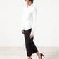 Wide Cropped Trouser in Black