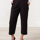 Wide Cropped Trouser in Black