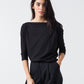 Boat Neck Top in Black