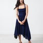Ruched Party Dress in Navy