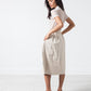 Eulera Leather Skirt in Cream