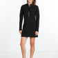 Fleece Jersey Dress in Black