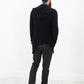 Pill Zip Sweater in Black