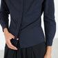 Wrinkled Tux Shirt in Navy