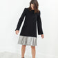 Border Dress in Black/Silver