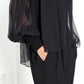 Poet Silk Sweater in Black