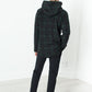 Double Breasted Hoodie in Forest Plaid