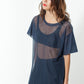 Mesh Over Dress in Navy