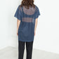 Mesh Over Dress in Navy