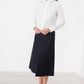 Tulle Pleat Skirt in Navy