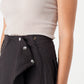 Wrap Snap Skirt in Black