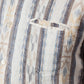 Linen Western Shirt in Beige/Blue