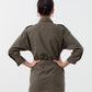 Belted Surplus Dress