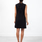 Neoprene Flower Dress in Black