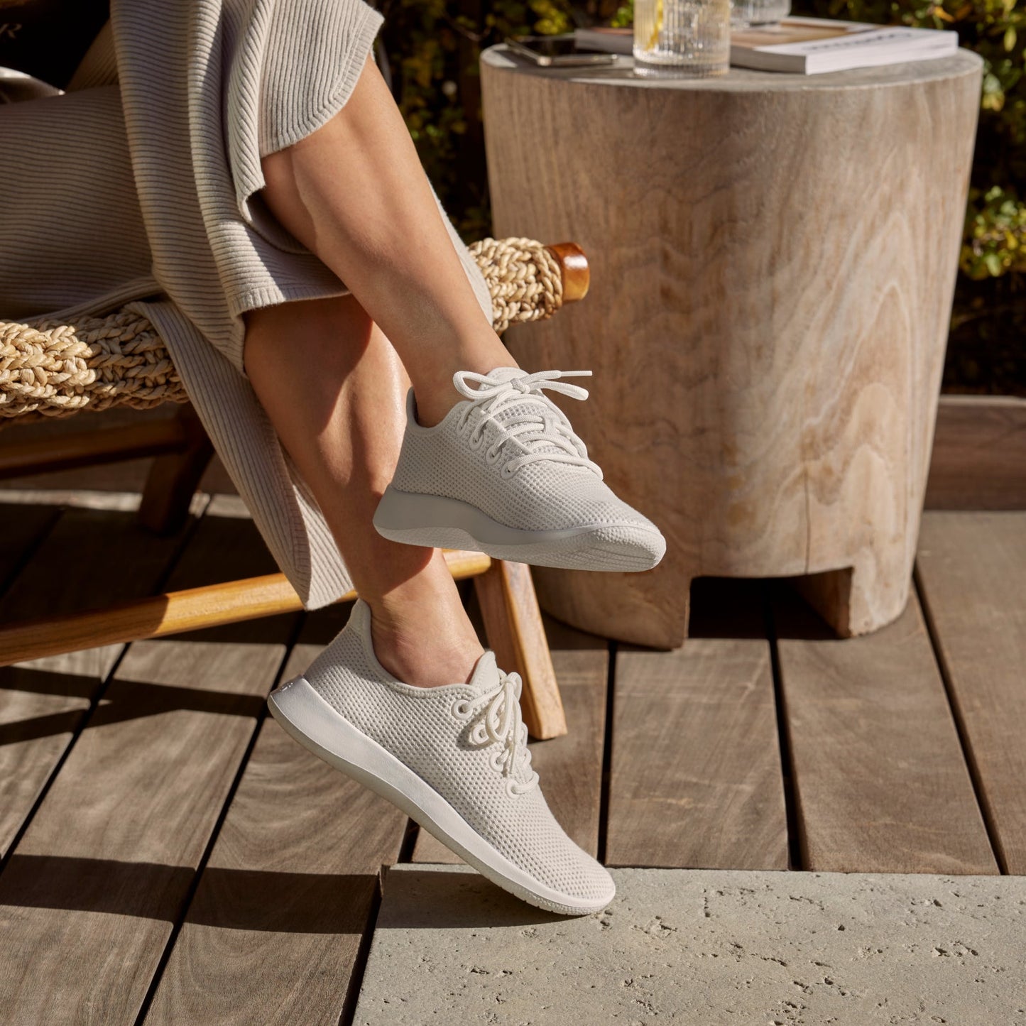 Women's Tree Runners - Blizzard/Light Grey (Blizzard Sole)