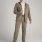 Tall Men's Tech-Knit Zip Joggers in Deep Taupe