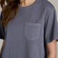 Boxy Short Sleeve T-Shirt for Tall Women in Skyline Grey