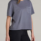 Boxy Short Sleeve T-Shirt for Tall Women in Skyline Grey