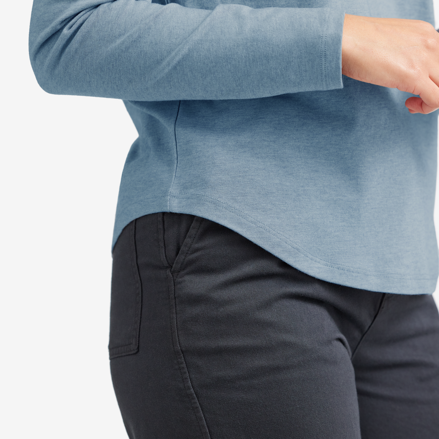 Women's Soft Merino Long Sleeve Tee - Stormy Teal