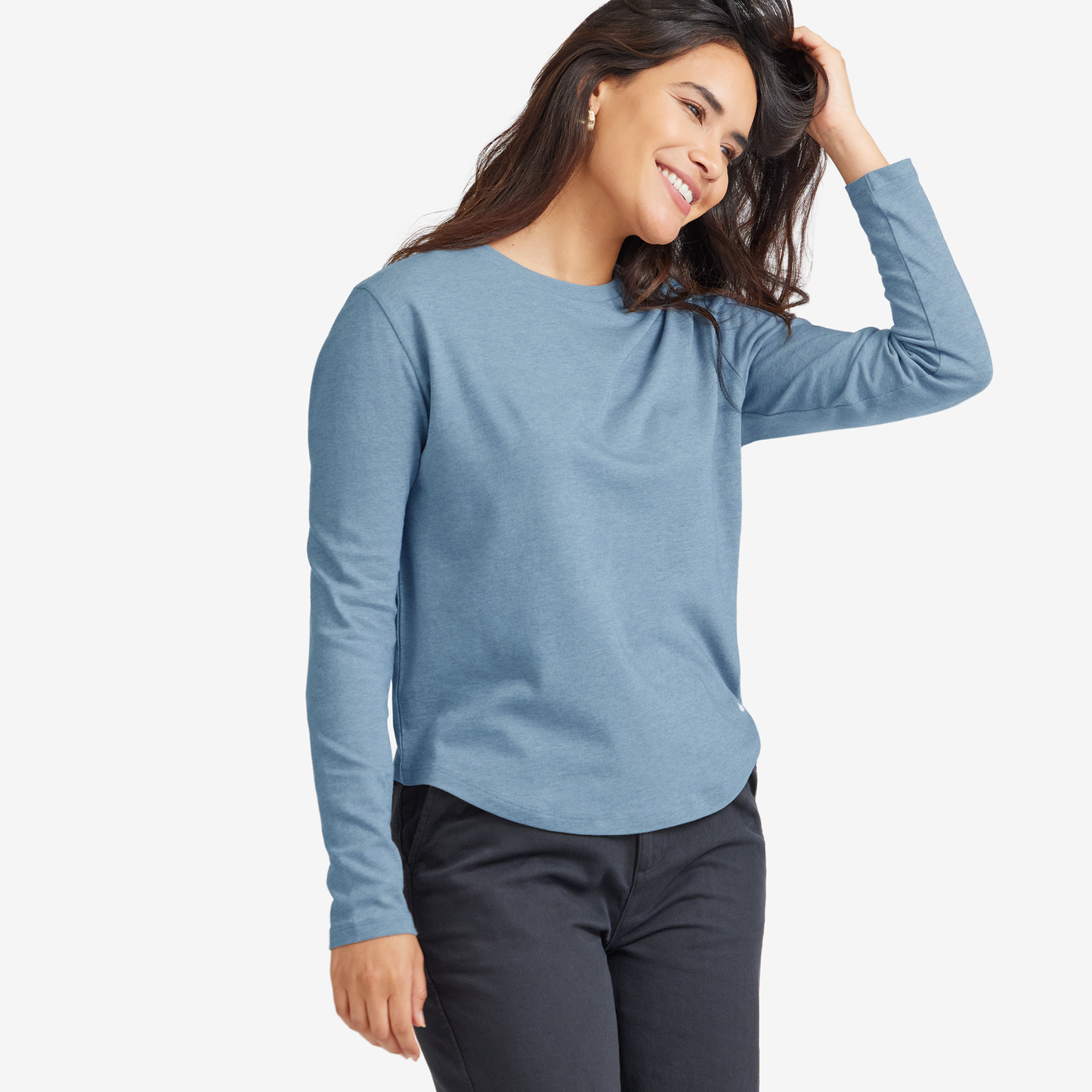 Women's Soft Merino Long Sleeve Tee - Stormy Teal
