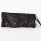Roxanne Leather Clutch in Black