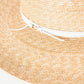 Wrapped Up Hat in Straw/White