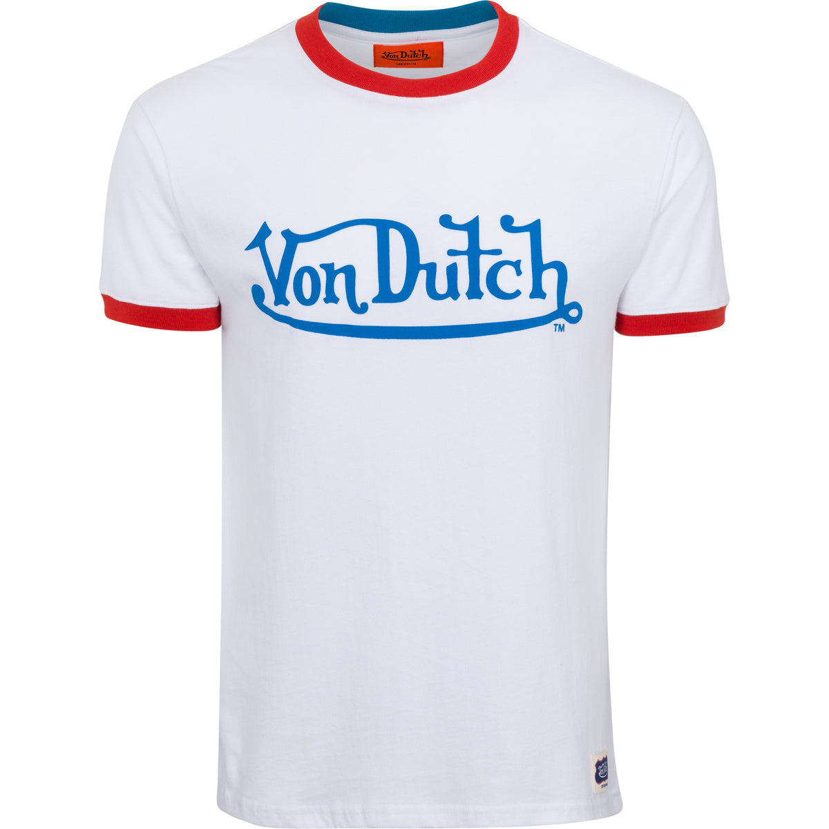 Von Dutch White, Blue & Red Ringer SS Tee - PRE-ORDER