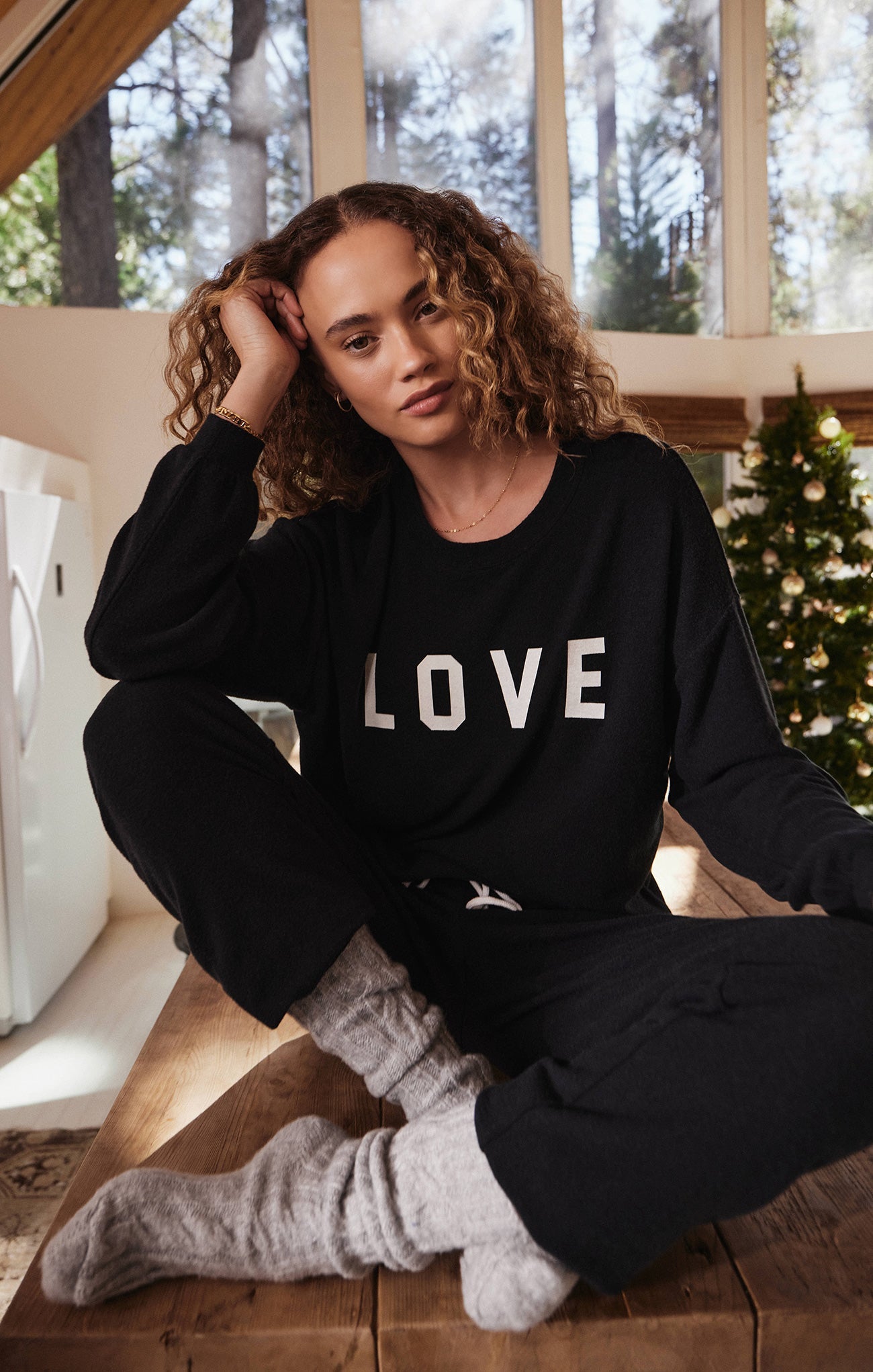 Team Love Cloud Knit Long Sleeve Top