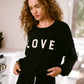 Team Love Cloud Knit Long Sleeve Top