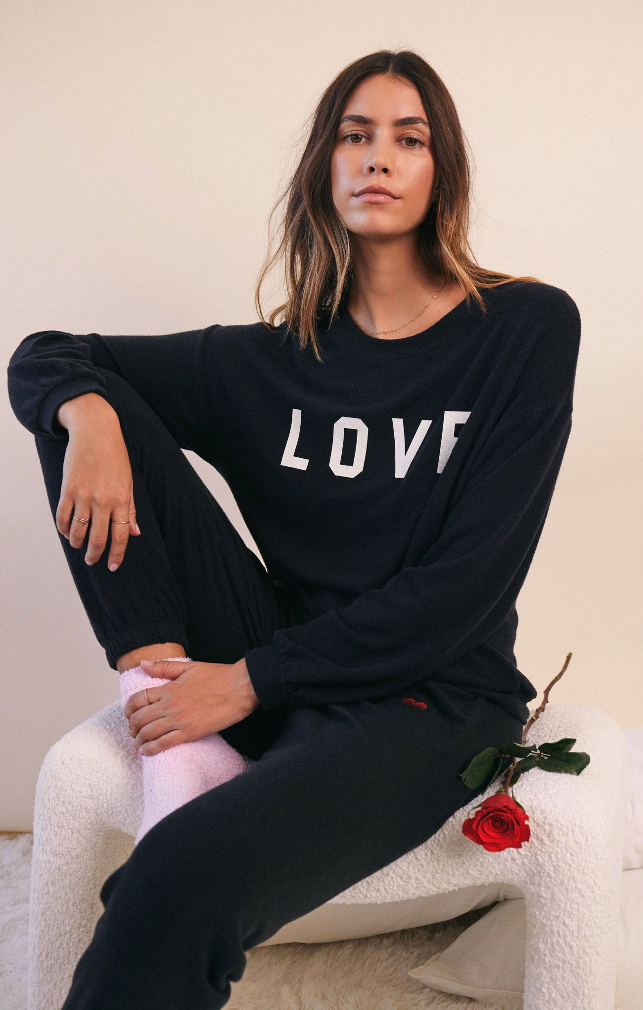 Team Love Cloud Knit Long Sleeve Top