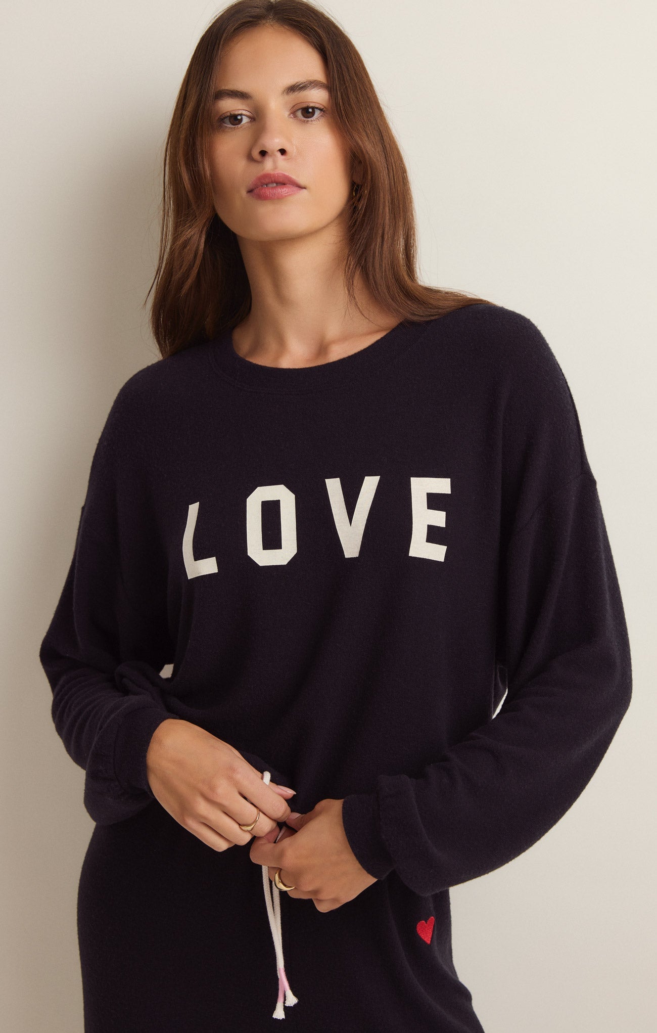 Team Love Cloud Knit Long Sleeve Top