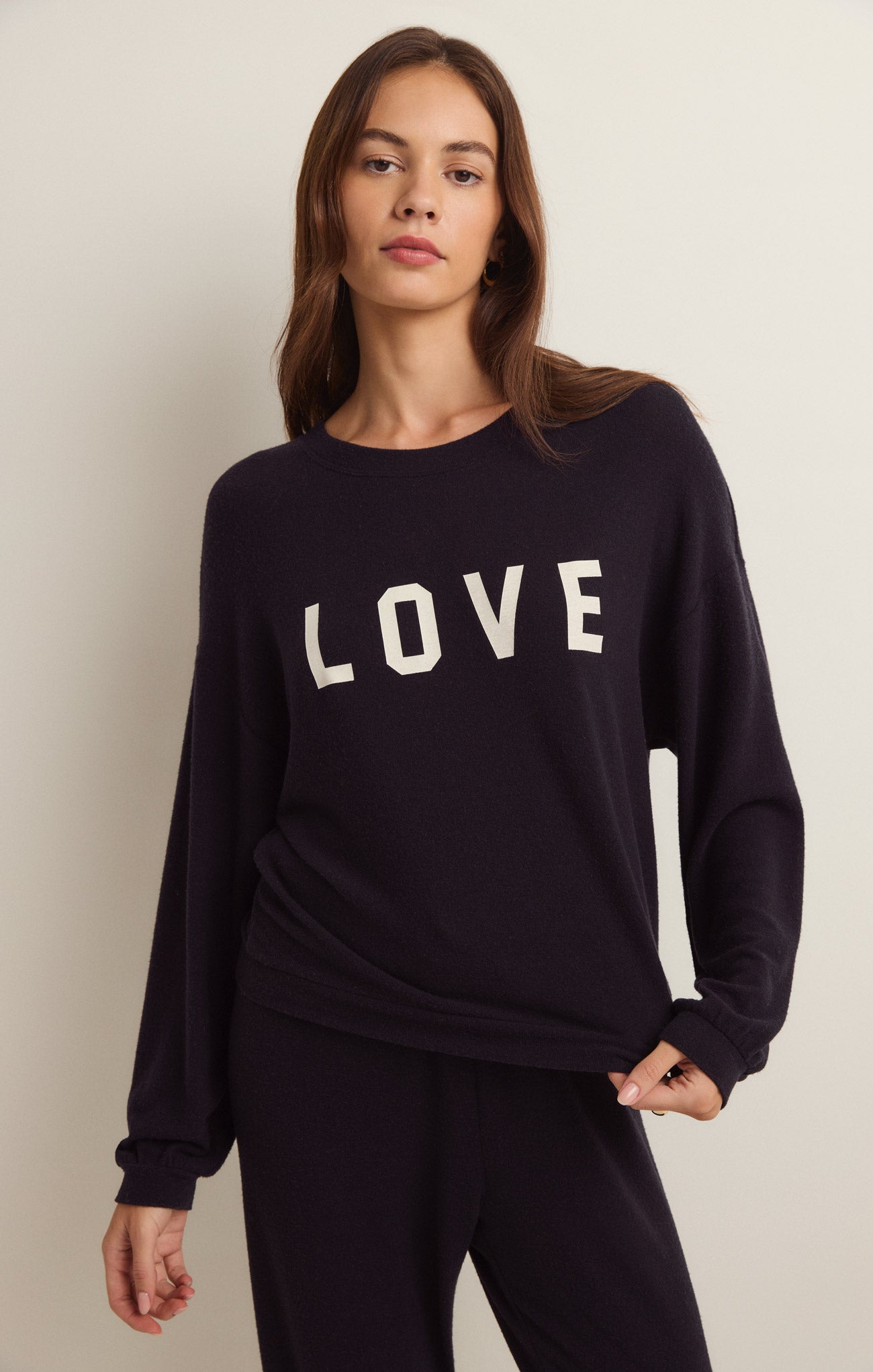Team Love Cloud Knit Long Sleeve Top