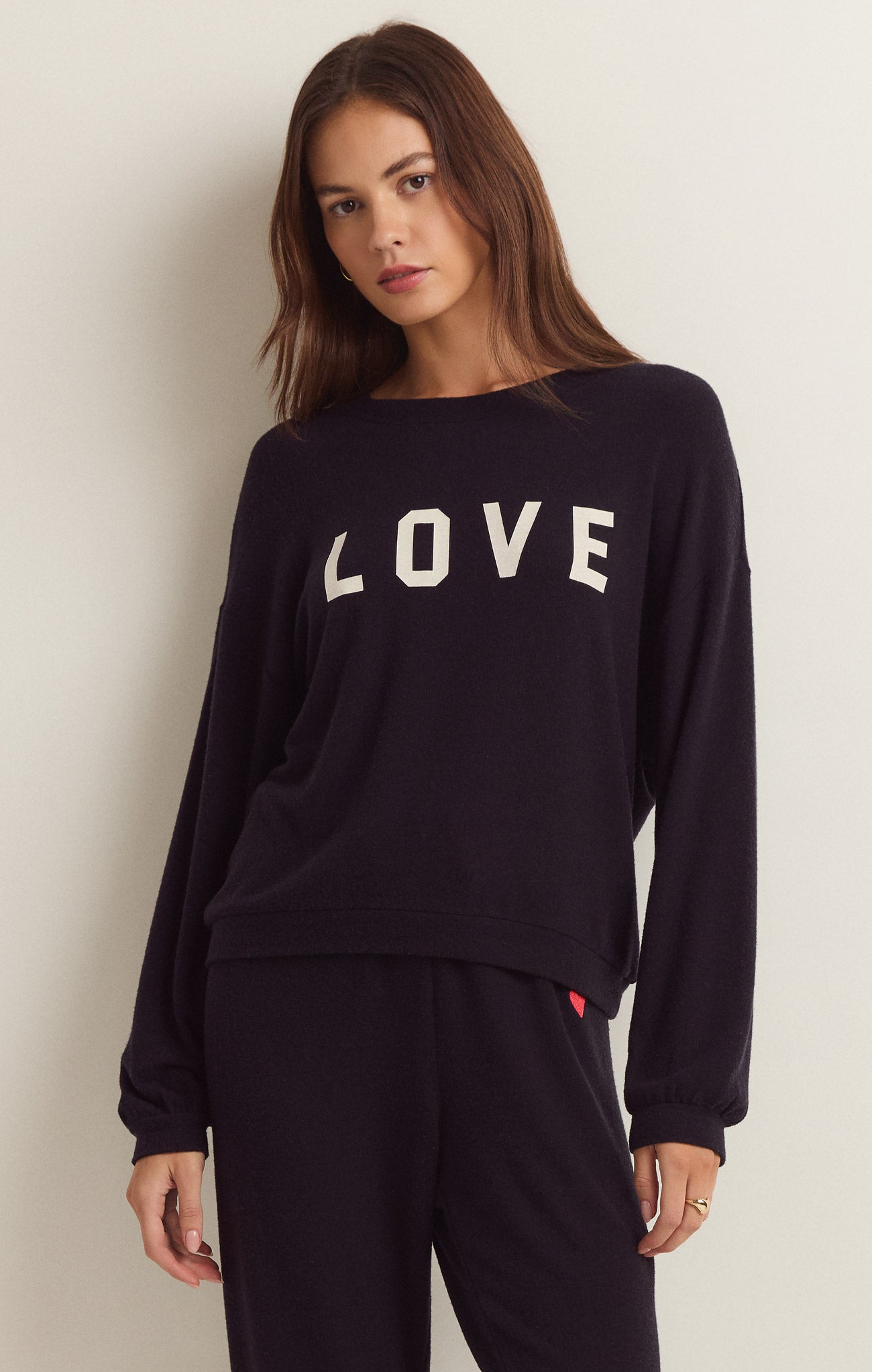 Team Love Cloud Knit Long Sleeve Top