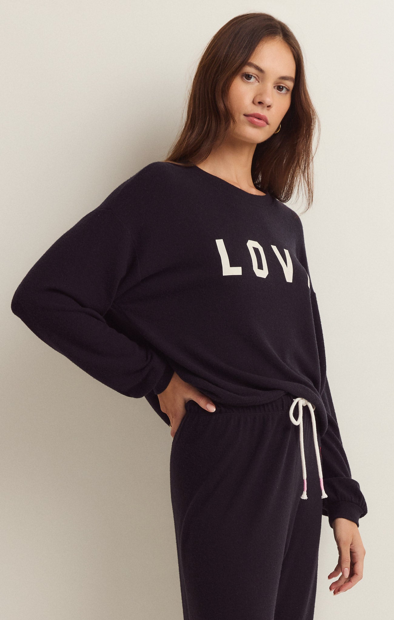 Team Love Cloud Knit Long Sleeve Top