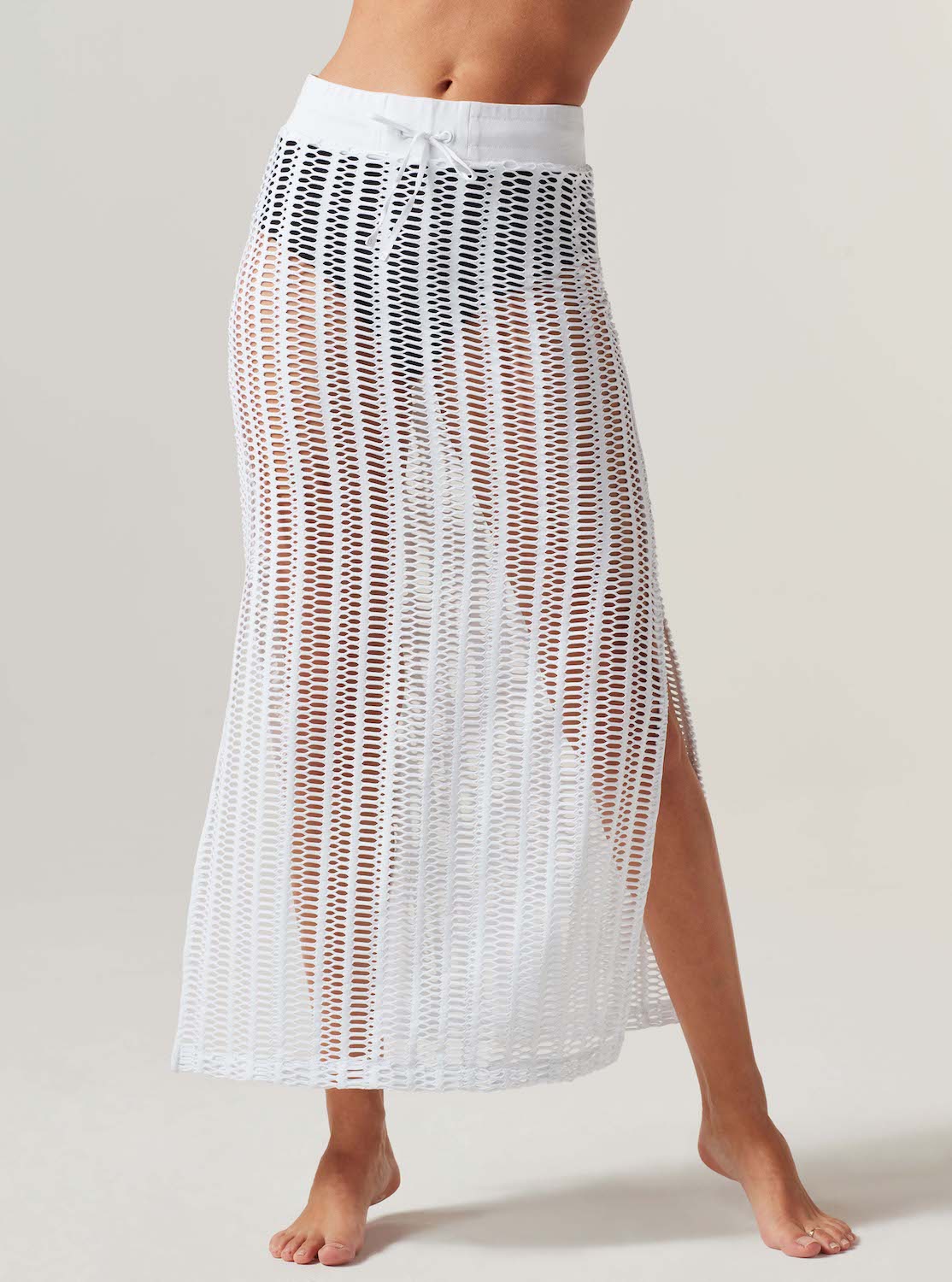 LINEAR MESH SKIRT-final sale