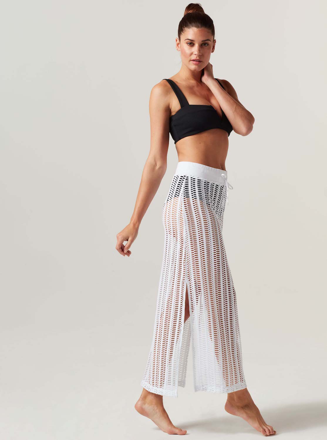 LINEAR MESH SKIRT-final sale